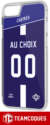 Coque rugby CASTRES OLYMPIQUE - flocage 100% personnalisable - iPhone smartphone