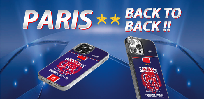 Coque PARIS Champions d'Europe 2026 - Back to Back ! TEAMCOQUES