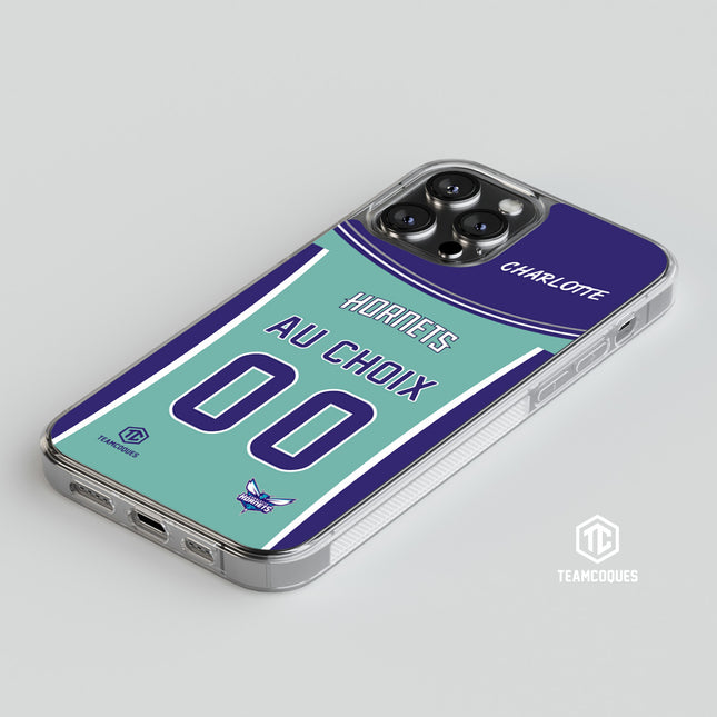 Coque basket NBA CHARLOTTE HORNETS personnalisable - TEAMCOQUES