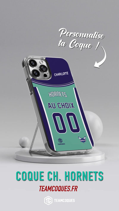 Vidéo Coque basket NBA CHARLOTTE HORNETS personnalisable - TEAMCOQUES
