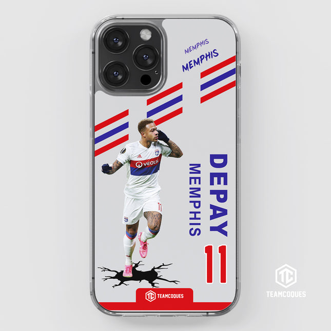 Coque joueur MEMPHIS DEPAY LYON OL - TEAMCOQUES
