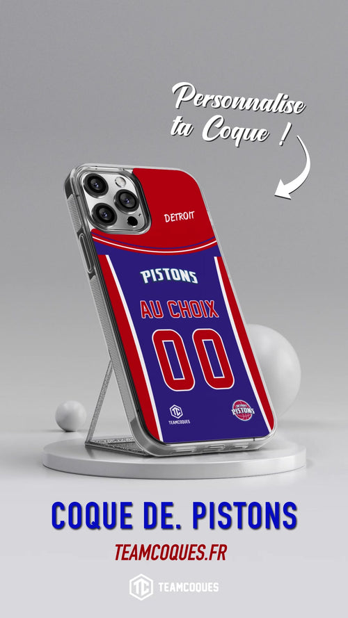 Vidéo Coque basket NBA DETROIT PISTONS personnalisable - TEAMCOQUES