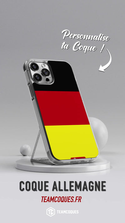 Vidéo Coque drapeau ALLEMAGNE 2 personnalisable - TEAMCOQUES