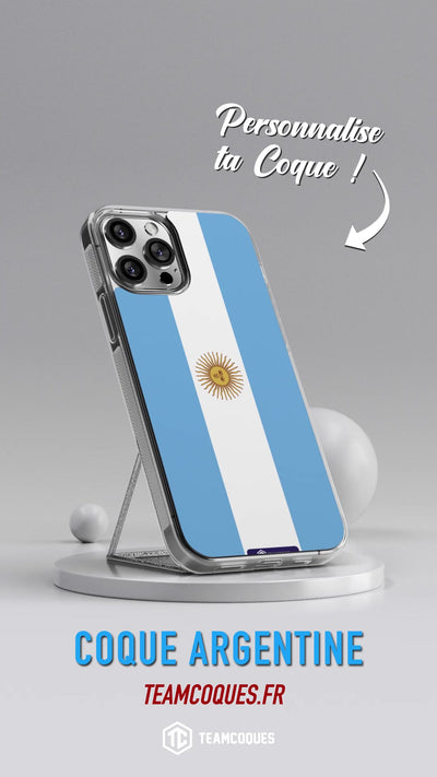 Vidéo Coque drapeau ARGENTINE 1 personnalisable - TEAMCOQUES