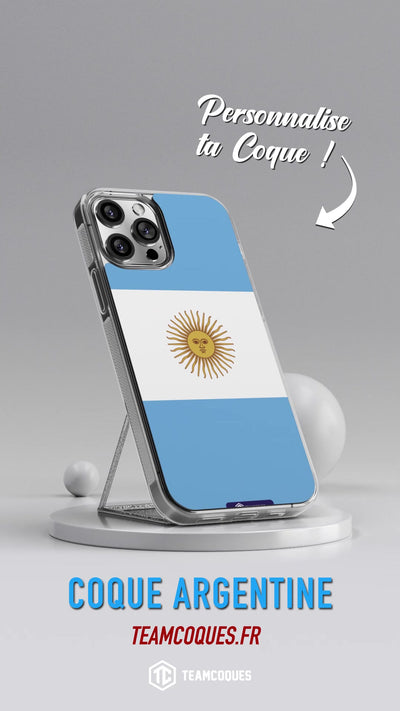 Vidéo Coque drapeau ARGENTINE 2 personnalisable - TEAMCOQUES