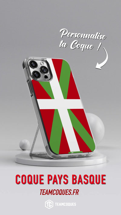 Vidéo Coque drapeau PAYS BASQUE personnalisable - TEAMCOQUES