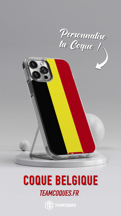 Vidéo Coque drapeau BELGIQUE 1 personnalisable - TEAMCOQUES