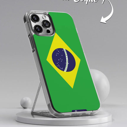 Vidéo Coque drapeau BRÉSIL personnalisable - TEAMCOQUES