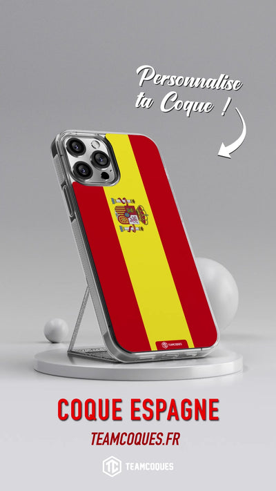Vidéo Coque drapeau ESPAGNE 1 personnalisable - TEAMCOQUES