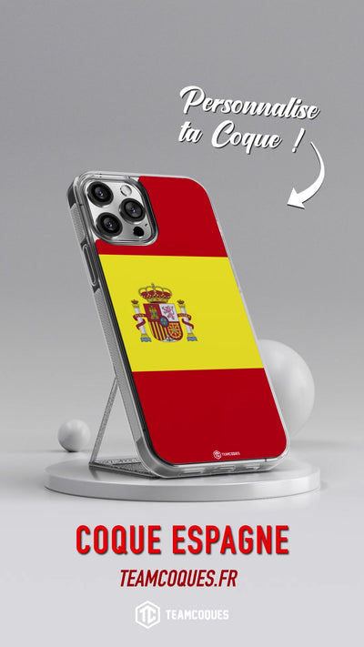 Vidéo Coque drapeau ESPAGNE 2 personnalisable - TEAMCOQUES