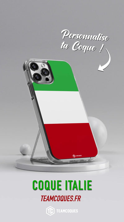 Vidéo Coque drapeau ITALIE 2 personnalisable - TEAMCOQUES