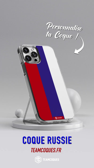 Vidéo Coque drapeau RUSSIE 1 personnalisable - TEAMCOQUES