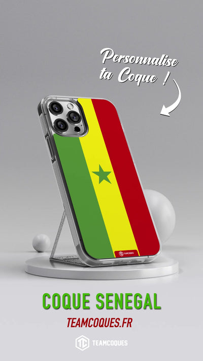 Vidéo Coque drapeau SENEGAL 1 personnalisable - TEAMCOQUES