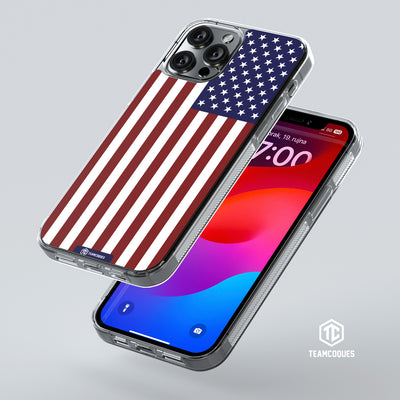 Coque drapeau USA ETATS-UNIS personnalisable - TEAMCOQUES