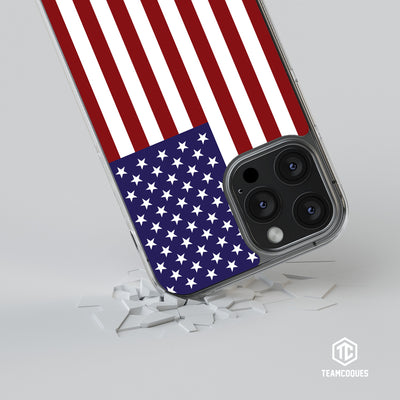 Coque drapeau USA ETATS-UNIS personnalisable - TEAMCOQUES