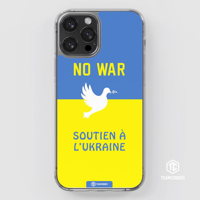 Coque drapeau UKRAINE SOUTIEN - NO WAR personnalisable - TEAMCOQUES