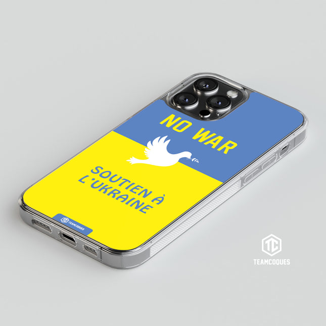 Coque drapeau UKRAINE SOUTIEN - NO WAR personnalisable - TEAMCOQUES