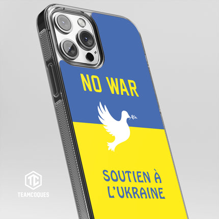 Coque drapeau UKRAINE SOUTIEN - NO WAR personnalisable - TEAMCOQUES