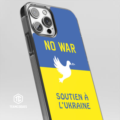 Coque drapeau UKRAINE SOUTIEN - NO WAR personnalisable - TEAMCOQUES