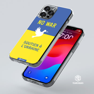Coque drapeau UKRAINE SOUTIEN - NO WAR personnalisable - TEAMCOQUES