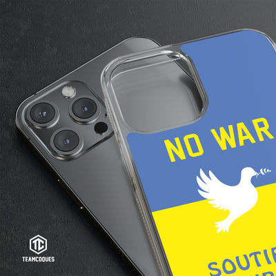 Coque drapeau UKRAINE SOUTIEN - NO WAR personnalisable - TEAMCOQUES