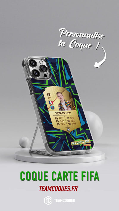 Vidéo Coque design CARTE FIFA FUT 02 personnalisable - TEAMCOQUES