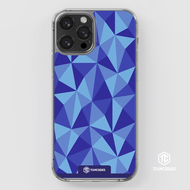 Coque design FACETTES BLEU - TEAMCOQUES