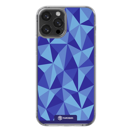 Coque design FACETTES BLEU - TEAMCOQUES