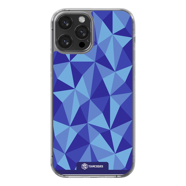 Coque design FACETTES BLEU - TEAMCOQUES
