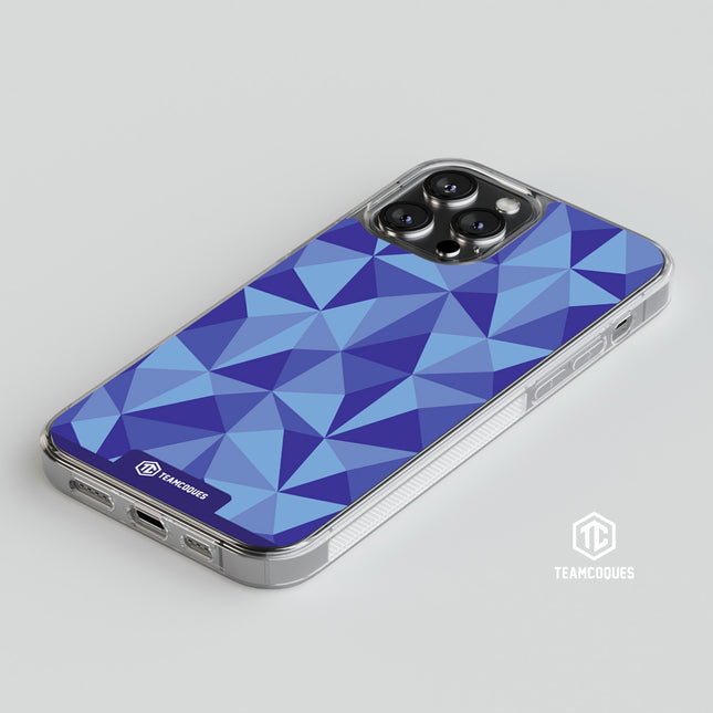 Coque design FACETTES BLEU - TEAMCOQUES