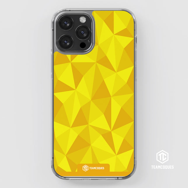 Coque design FACETTES JAUNE - TEAMCOQUES