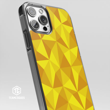 Coque design FACETTES JAUNE - TEAMCOQUES
