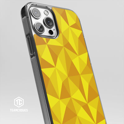 Coque design FACETTES JAUNE - TEAMCOQUES
