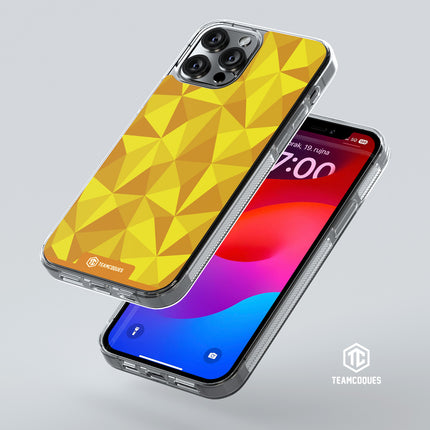 Coque design FACETTES JAUNE - TEAMCOQUES