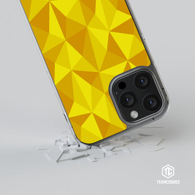 Coque design FACETTES JAUNE - TEAMCOQUES