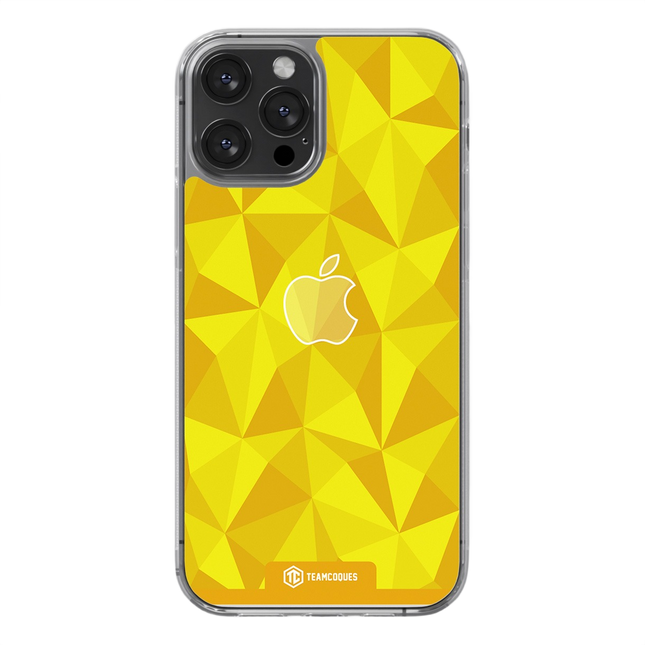 Coque design FACETTES APPLE POMME JAUNE - TEAMCOQUES