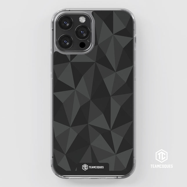 Coque design FACETTES NOIR - TEAMCOQUES