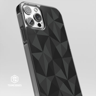 Coque design FACETTES NOIR - TEAMCOQUES