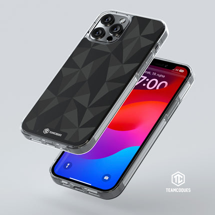Coque design FACETTES NOIR - TEAMCOQUES