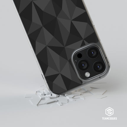 Coque design FACETTES NOIR - TEAMCOQUES
