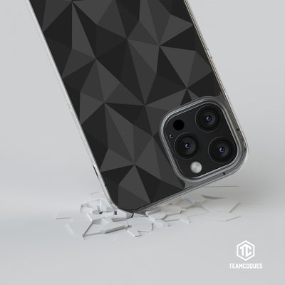 Coque design FACETTES NOIR - TEAMCOQUES