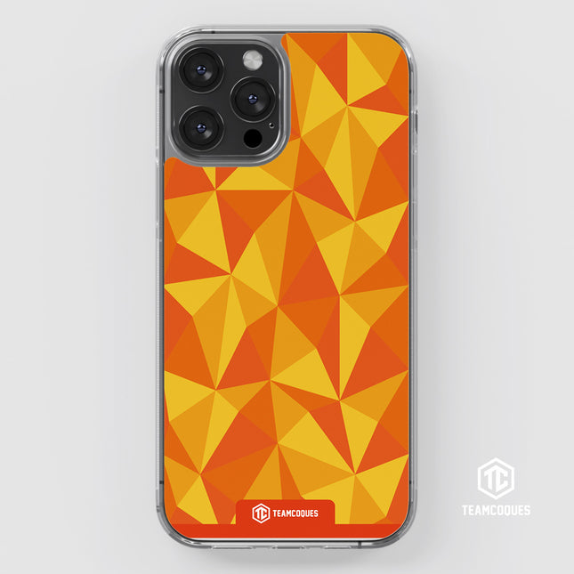Coque design FACETTES ORANGE - TEAMCOQUES