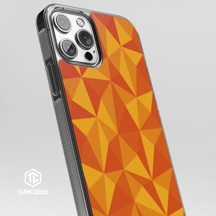 Coque design FACETTES ORANGE - TEAMCOQUES