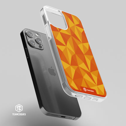 Coque design FACETTES ORANGE - TEAMCOQUES