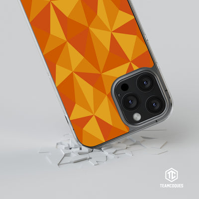Coque design FACETTES ORANGE - TEAMCOQUES