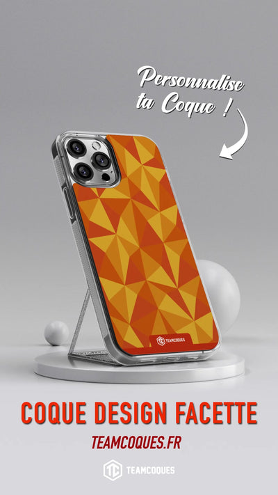 Vidéo Coque design FACETTES ORANGE - TEAMCOQUES