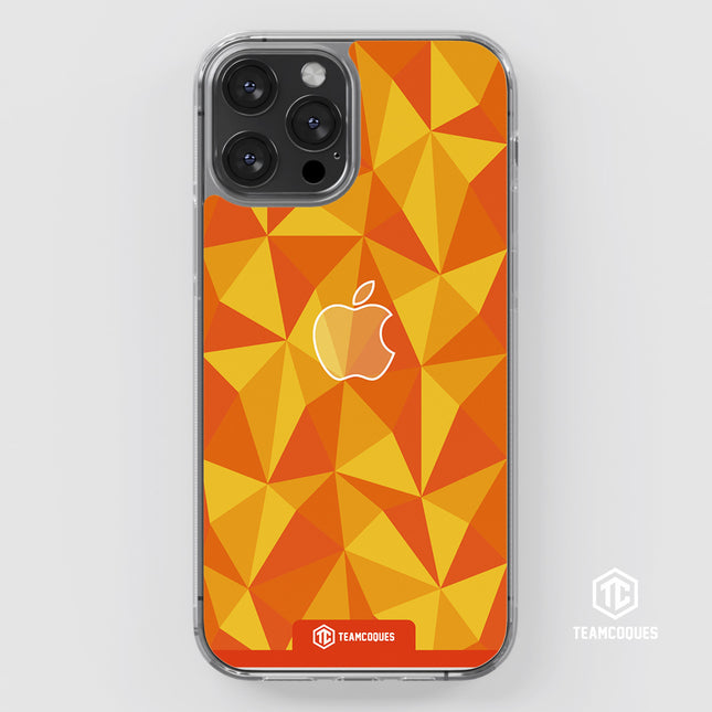 Coque design FACETTES APPLE POMME ORANGE - TEAMCOQUES