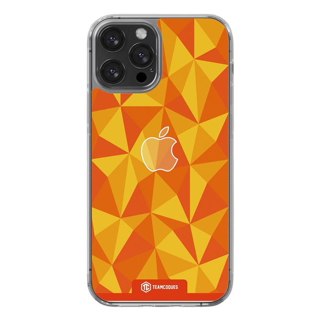Coque design FACETTES APPLE POMME ORANGE - TEAMCOQUES