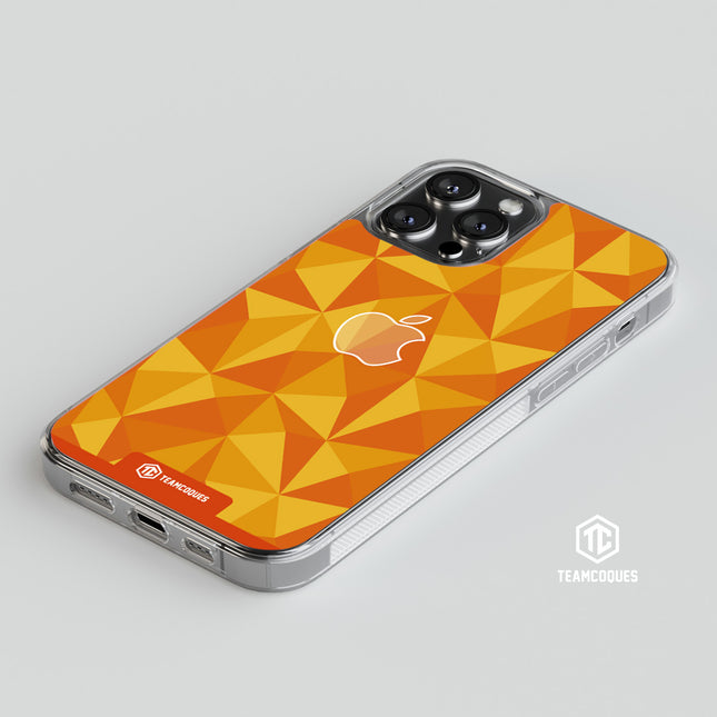 Coque design FACETTES APPLE POMME ORANGE - TEAMCOQUES