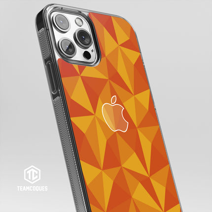 Coque design FACETTES APPLE POMME ORANGE - TEAMCOQUES